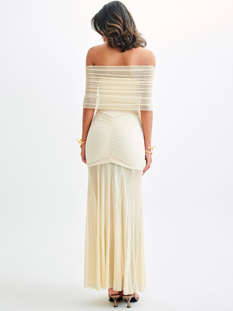 ELEGANCE OFF-SHOULDER MAXI DRESS