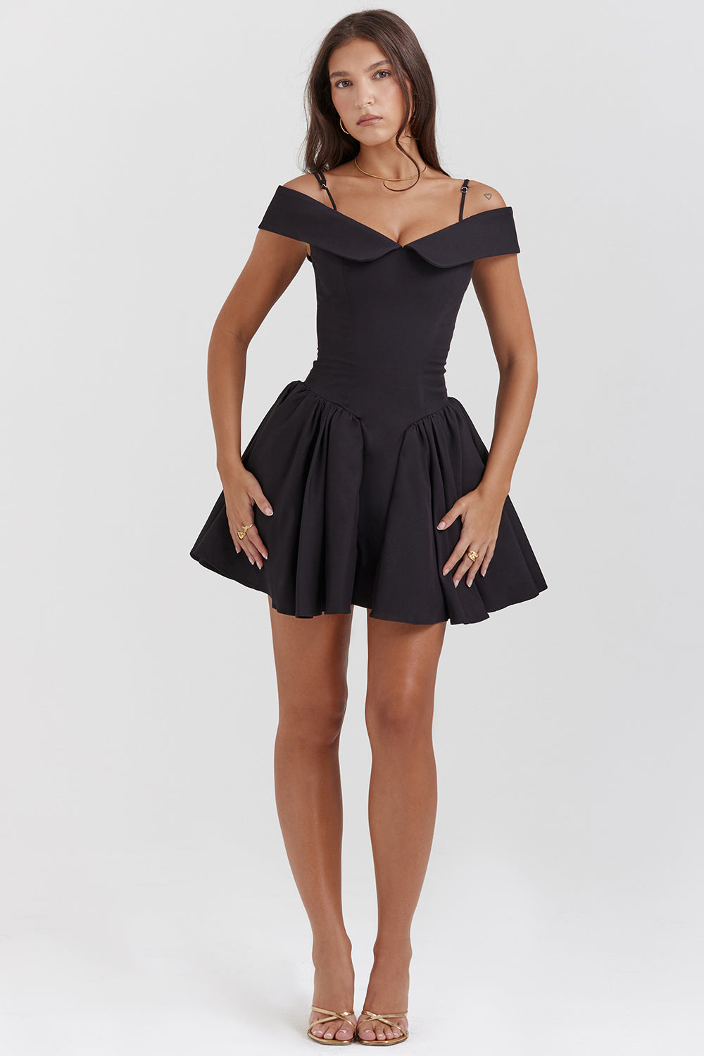 KATJA OFF SHOULDER MINI DRESS