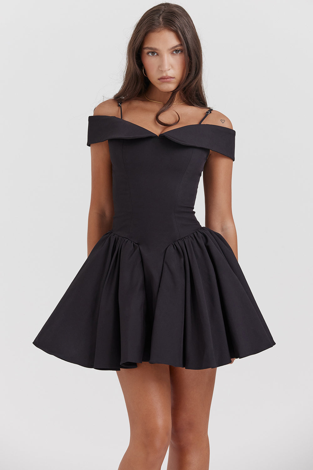 KATJA OFF SHOULDER MINI DRESS