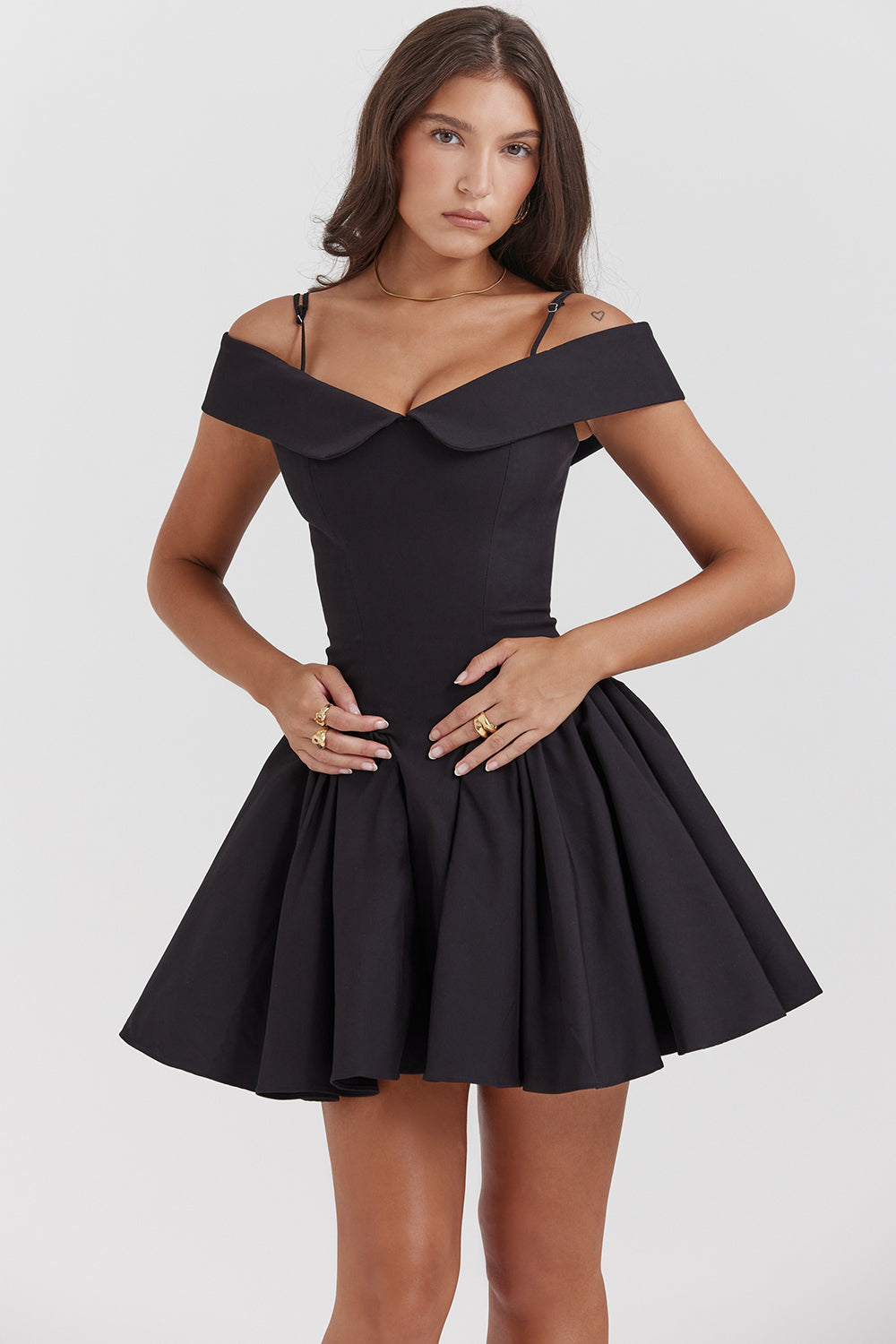 KATJA OFF SHOULDER MINI DRESS