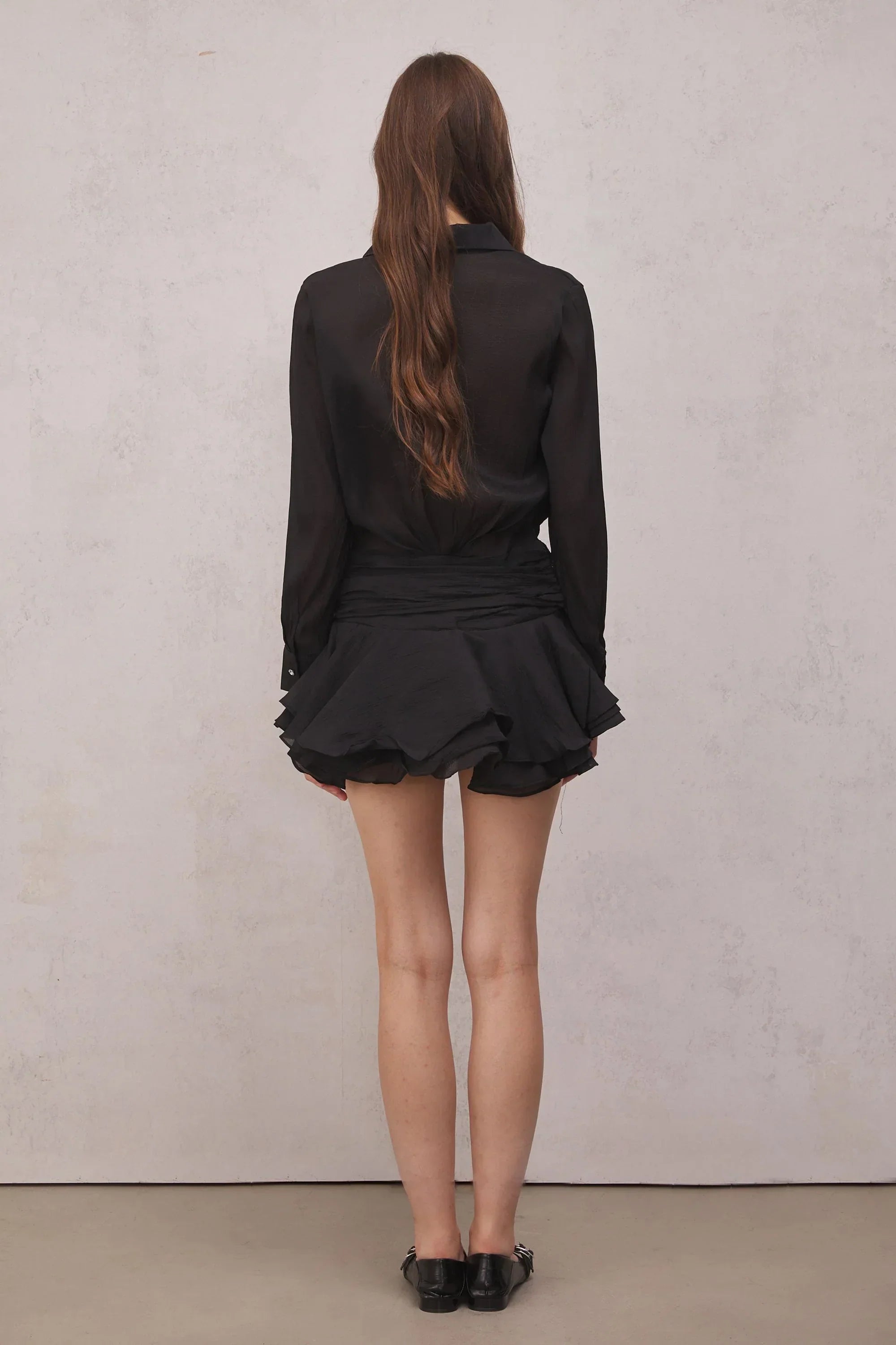 TEZA RUFFLED MINI DRESS