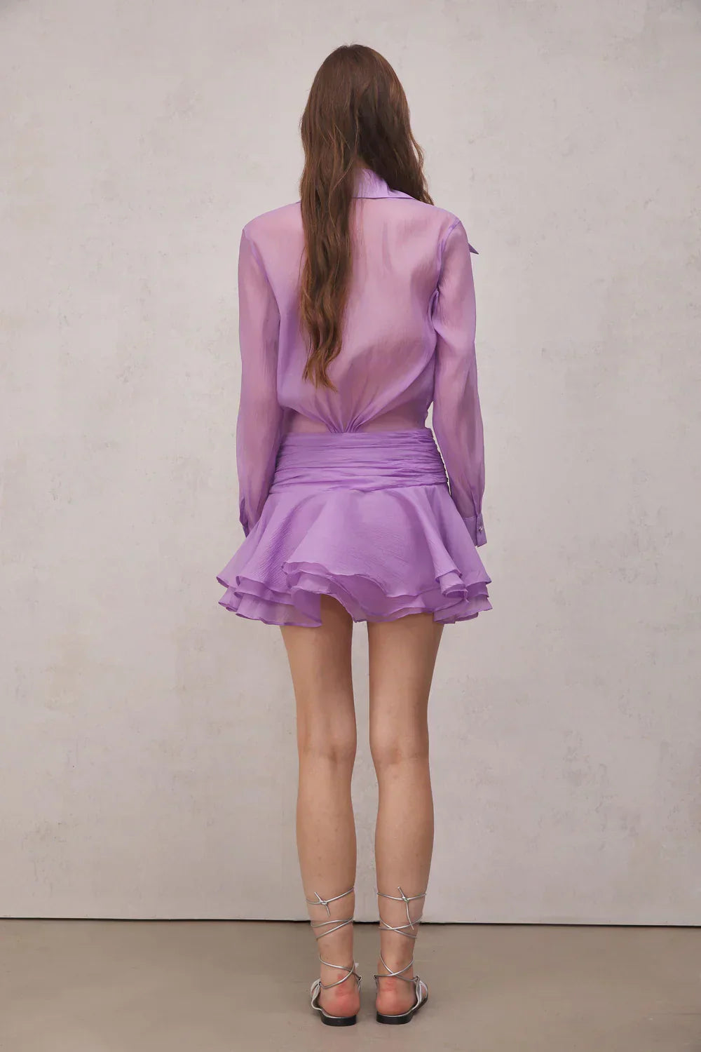 TEZA RUFFLED MINI DRESS