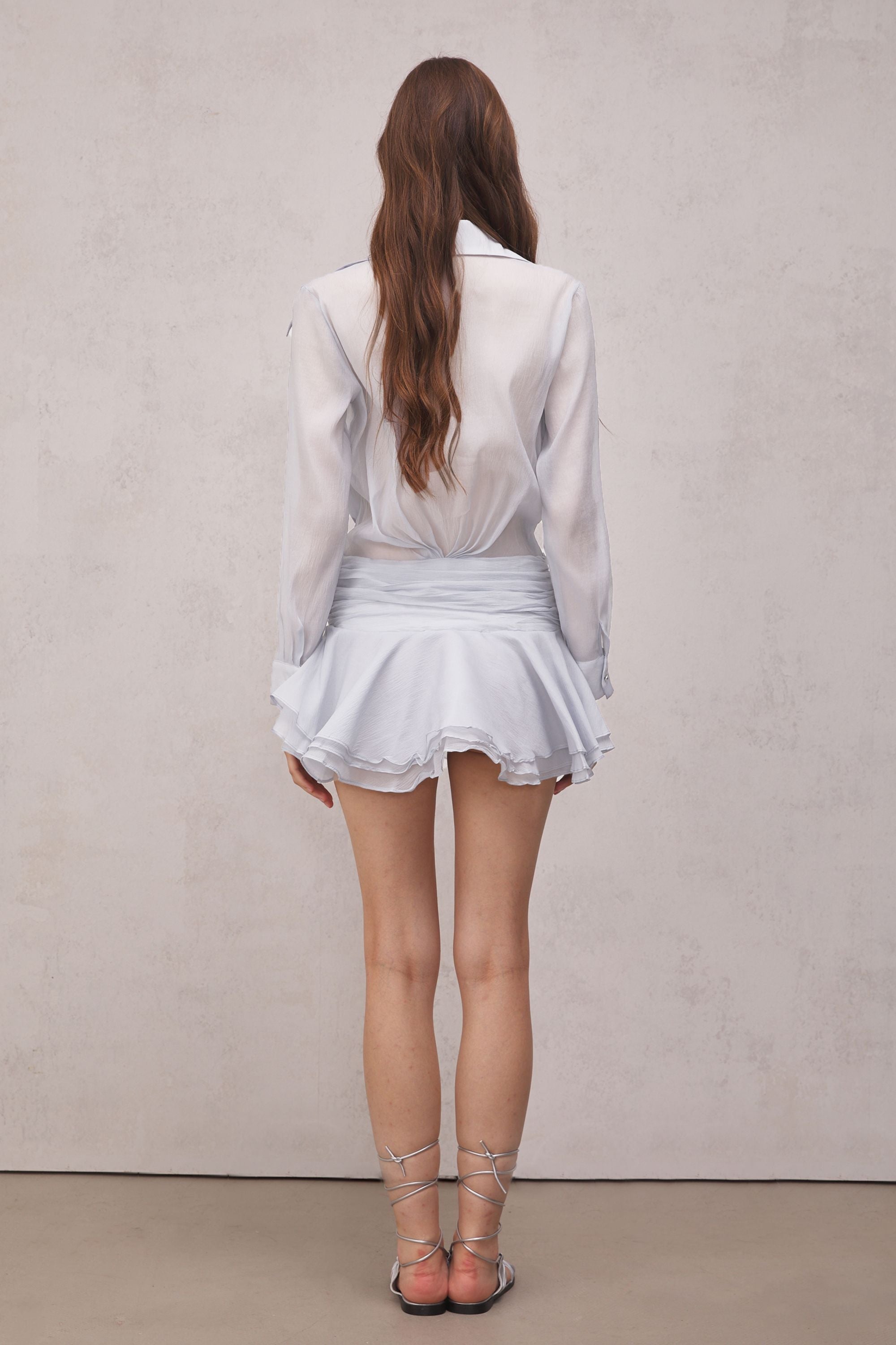 TEZA RUFFLED MINI DRESS