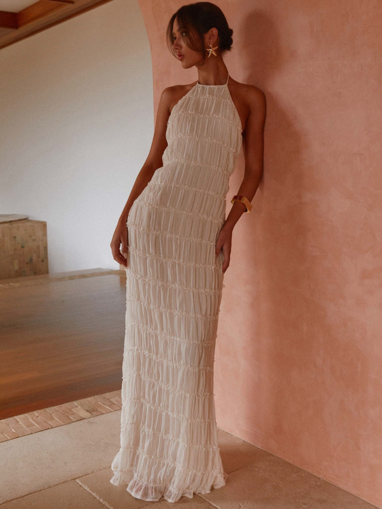 SOLÈNE TEXTURE MAXI DRESS
