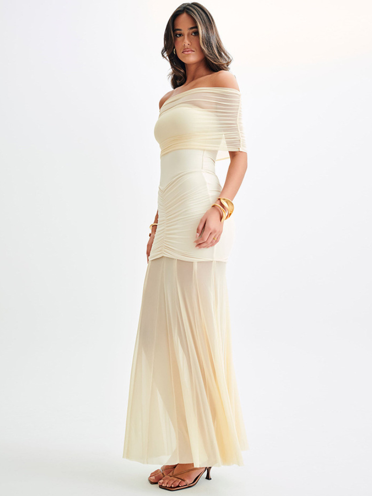 ELEGANCE OFF-SHOULDER MAXI DRESS